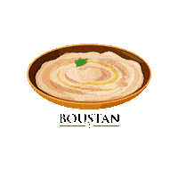 BoustanRestaurant vegetarian wrap lebanese hummus Sticker