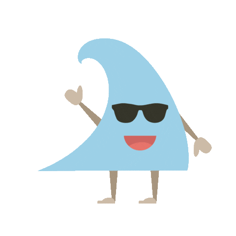 Beach Hello Sticker by Local Motion Hawaii