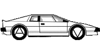 sports car 90s Sticker by AIRVOID