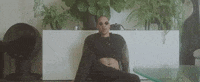 Sitting Almond Milk GIF by AlanMichael