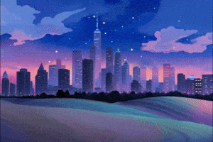Zoom Out City Lights GIF