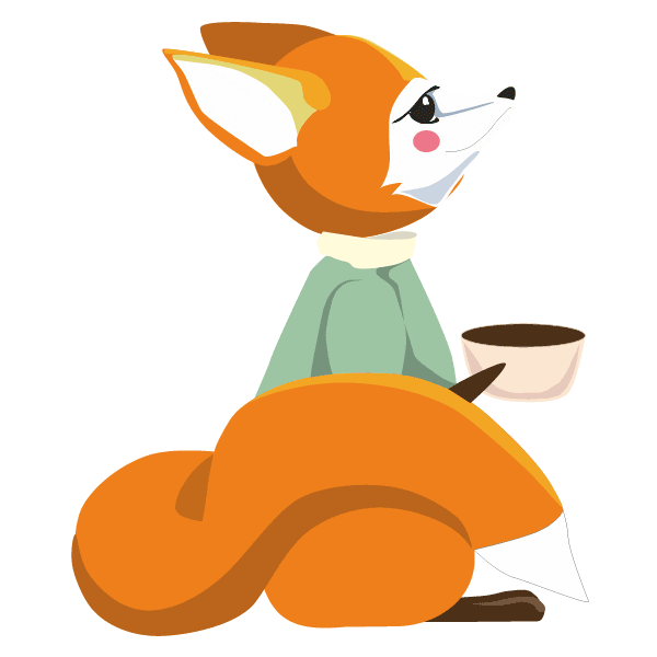 NedlisCompany giphyupload coffee fox tea Sticker