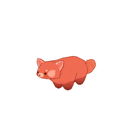 sneepsnorp3d giphyupload red panda low poly the lad Sticker