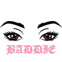 Wink Baddieb Sticker by Baddie B Lashes