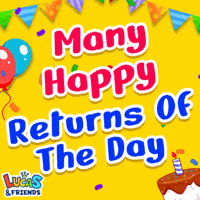 Celebrate Happy Birthday GIF by Lucas and Friends by RV AppStudios