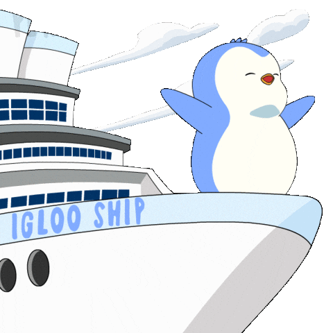 Happy I Believe I Can Fly Sticker by Pudgy Penguins