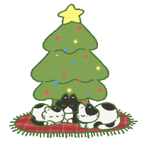 Unwrapping Christmas Tree Sticker
