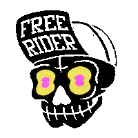 free_rider moto rider hong kong motor Sticker