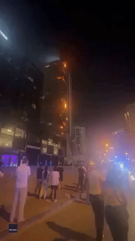 Fire Spreads Across Multiple Floors of Dubai Residential Tower