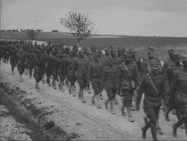 NationalWWIMuseum black and white military footage soldiers GIF