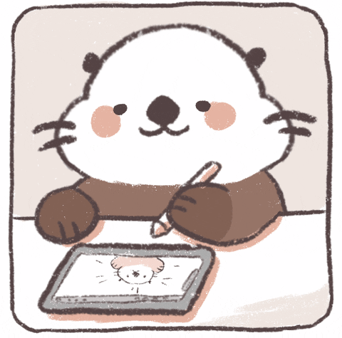 jeanadraws giphyupload drawing doodle otter GIF