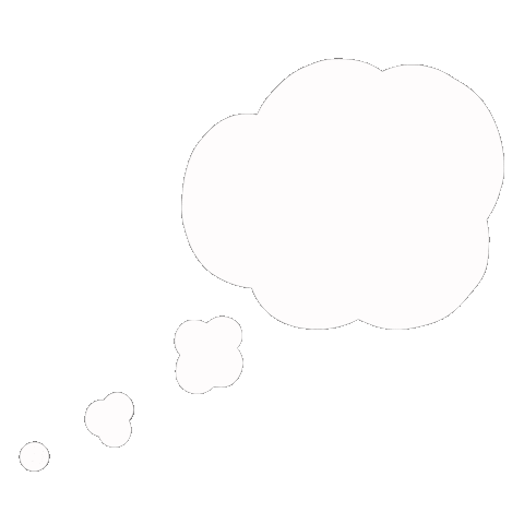 alotandacouple white thinking bubble shape Sticker