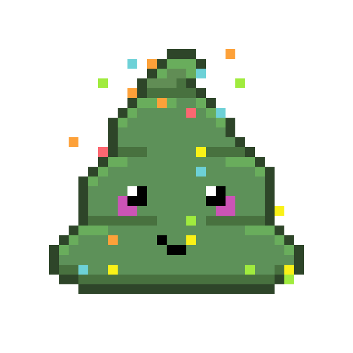 Pixel Shitting Sticker by Poopies.io