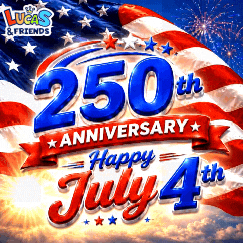United States Celebration GIF by Lucas and Friends by RV AppStudios