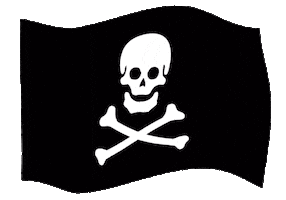 Flag Skull Sticker