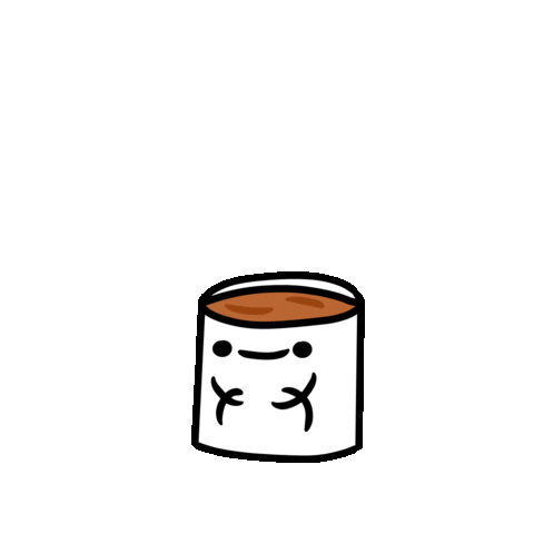 howtoeatsnakecomics giphyupload coffee roll mug Sticker