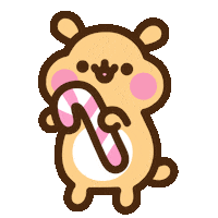 Celebrate Candy Cane Sticker by Pusheen