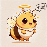 beelightened hello hi bee honey bee GIF