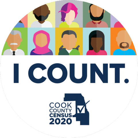 cookcountygov giphyupload census 2020census census2020 Sticker