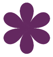 coptico purple hippie flower power purple flower Sticker