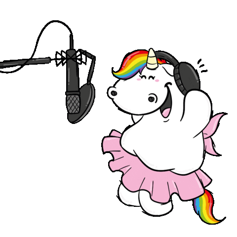 Glitter Unicorn Sticker by Pummel & Friends