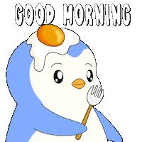 Hungry Good Morning Sticker by Pudgy Penguins