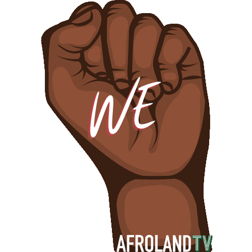 Black Power Fist Sticker by AfroLandTV