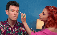evite rainbow pride makeup make up GIF