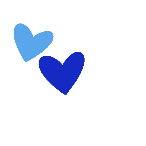 Blue Hearts Love Sticker