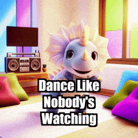 Dance Like Nobodys Watching Fun GIF by Divineasaur