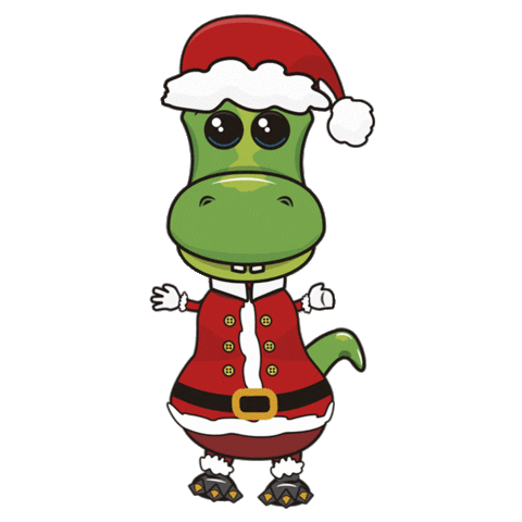 DaniloyChapis navidad dinosaur santa claus danilo Sticker