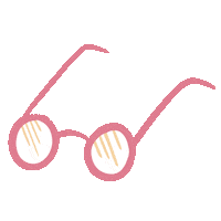 Looking Reading Glasses Sticker