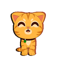 Meow Cute Cat Sticker by THE KIFFNESS