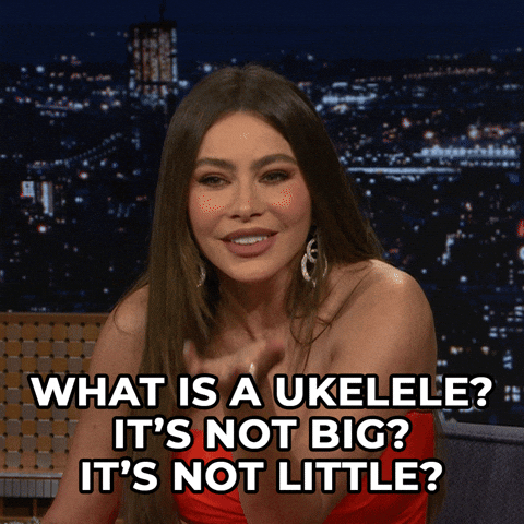 Ukulele Sofiavergara GIF by The Tonight Show Starring Jimmy Fallon