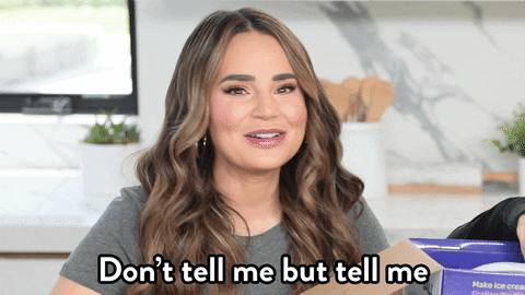 Tell Me More Go On GIF by Rosanna Pansino