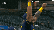 Excited Omar Narvaez GIF by Milwaukee Brewers