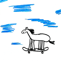 wavymcsplash funny jump wave horse GIF