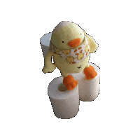 Toilet Paper Bird Sticker by ぴょろりんちょ（ひよこ人間ぴよ）