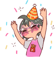 Celebrate Hands Up Sticker