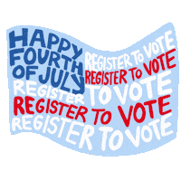 Register To Vote Independence Day Sticker by INTO ACTION