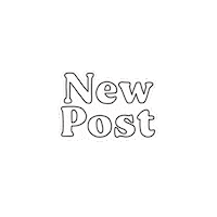 Black And White Post Sticker