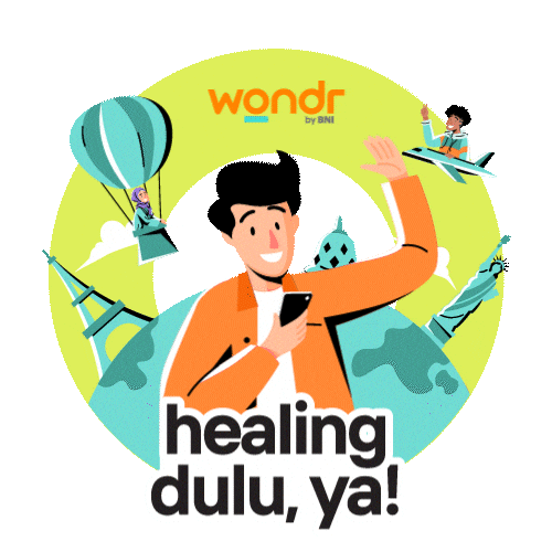 Healing Traveling Sticker by Bank Negara Indonesia