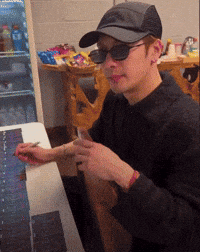 Pause Looks Around GIF