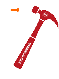 Byggmakker thumb nail tommel opp spiker Sticker
