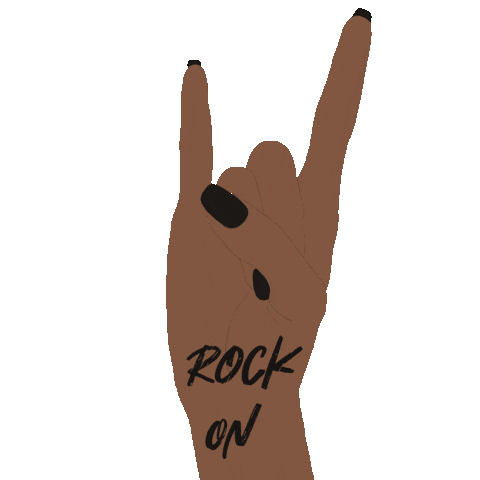 Rock On Hand Sticker