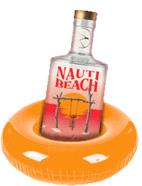 Floating Spiced Rum Sticker by Drink Nauti