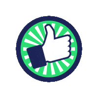 loeilaucarre thumb up pouce loeil au carré oeil au carré Sticker