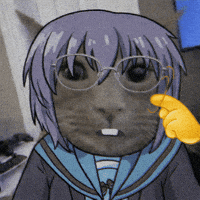 Pensando Yuki Nagato GIF