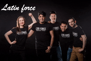 latinforce dancing friends team salsa GIF