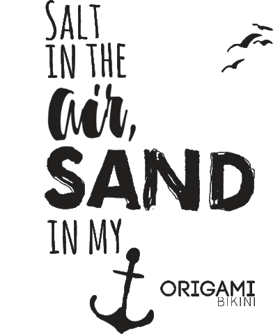 origamibikini giphyupload summer beach hair Sticker